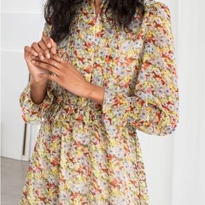 Paris Atelier & Other Stories Floral Women's Long Sleeve Dress
